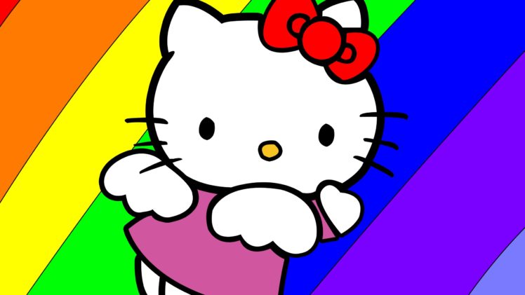 hello, Kitty, White, Cartoon, Cat, Cats, Kitten, Girl, Girls, 1hkitty, Comics, Game HD Wallpaper Desktop Background