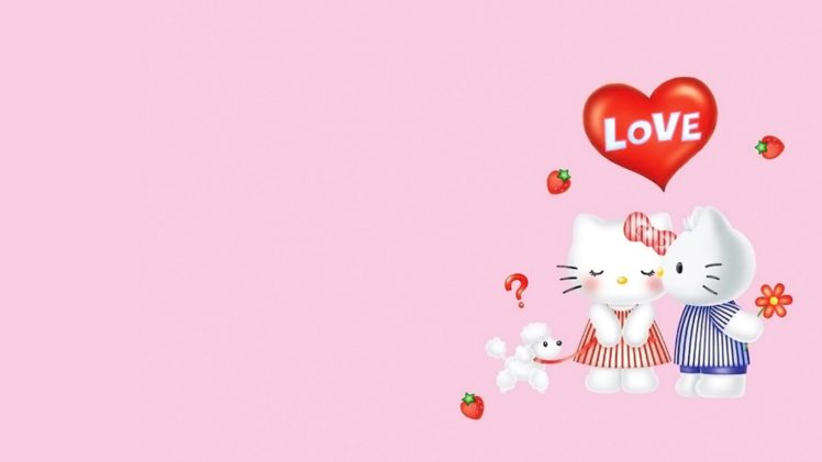 hello, Kitty, White, Cartoon, Cat, Cats, Kitten, Girl, Girls, 1hkitty, Comics, Game HD Wallpaper Desktop Background