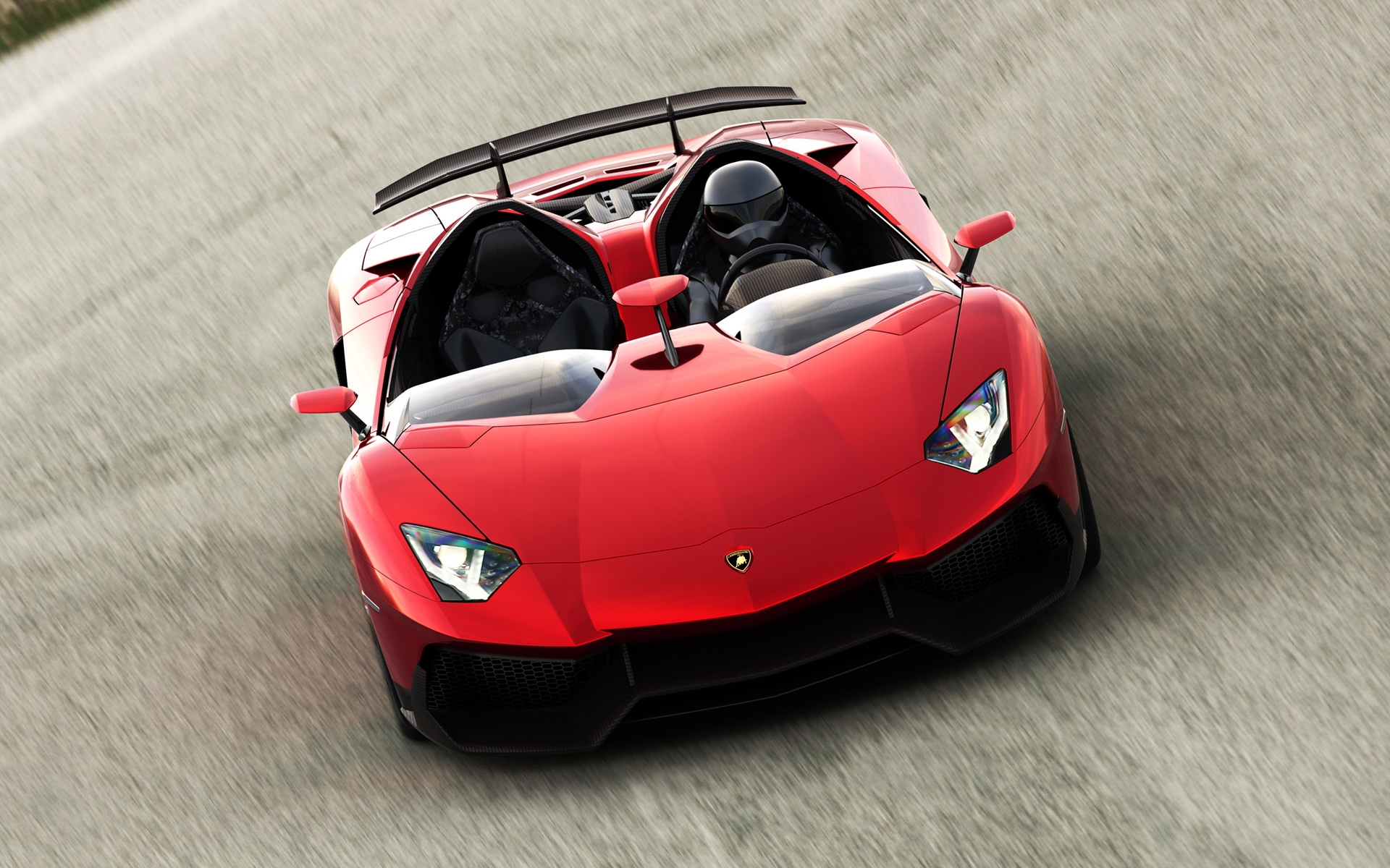 2012, Lamborghini, Aventador, J, Front Wallpaper