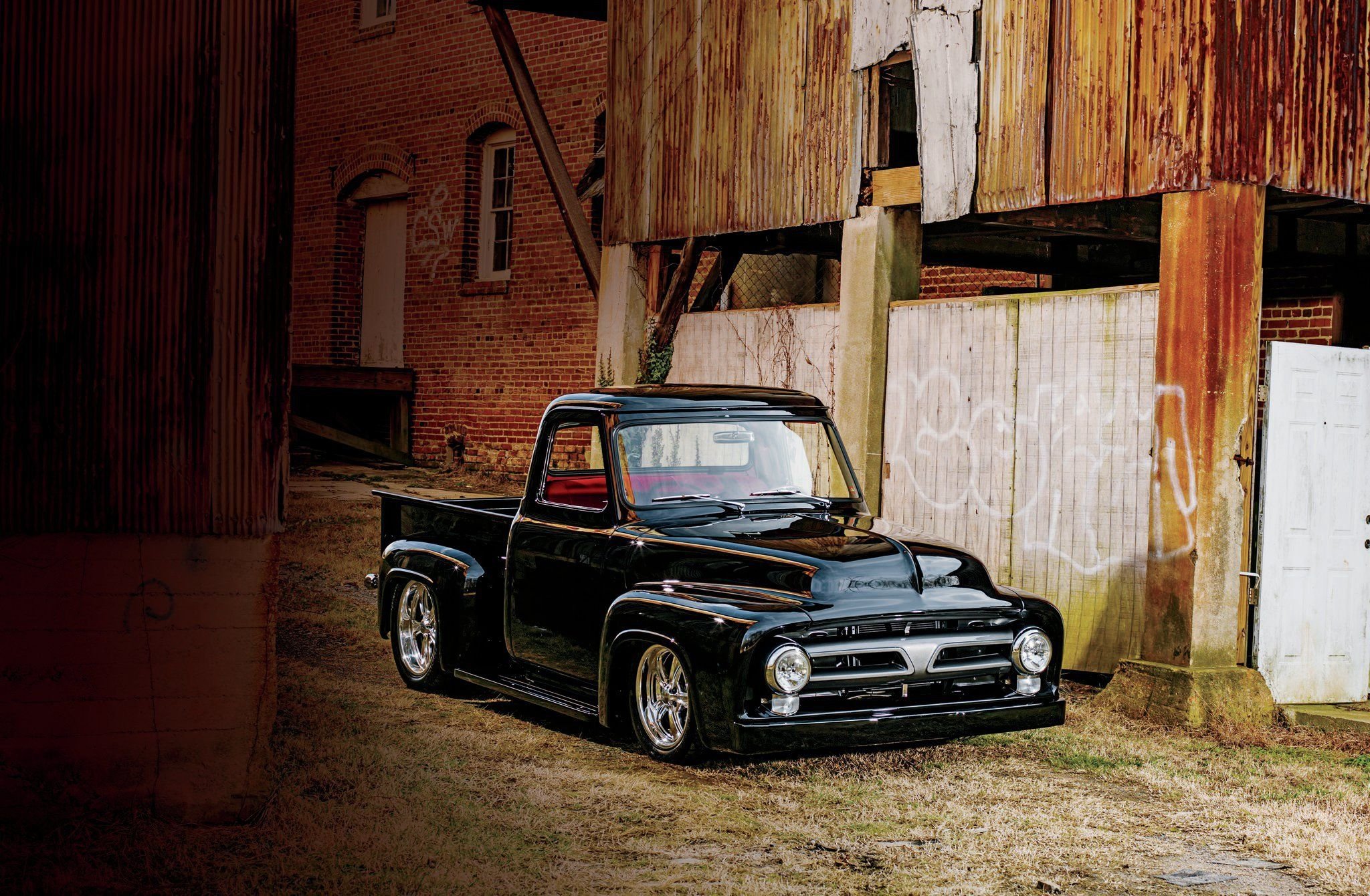 1953, Ford, F100, Pickup, Hotrod, Hot, Rod, Street, Usa, 2048x1360 01 Wallpaper