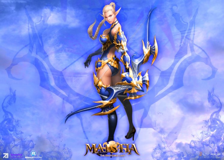 maestia, Online, Fantasy, Mmo, Rpg, Adventure, Action, Strategy, Fighting, Gods, Rise, Keledus, 1maestia, Elf, Elves, Poster, Archer, Girl HD Wallpaper Desktop Background