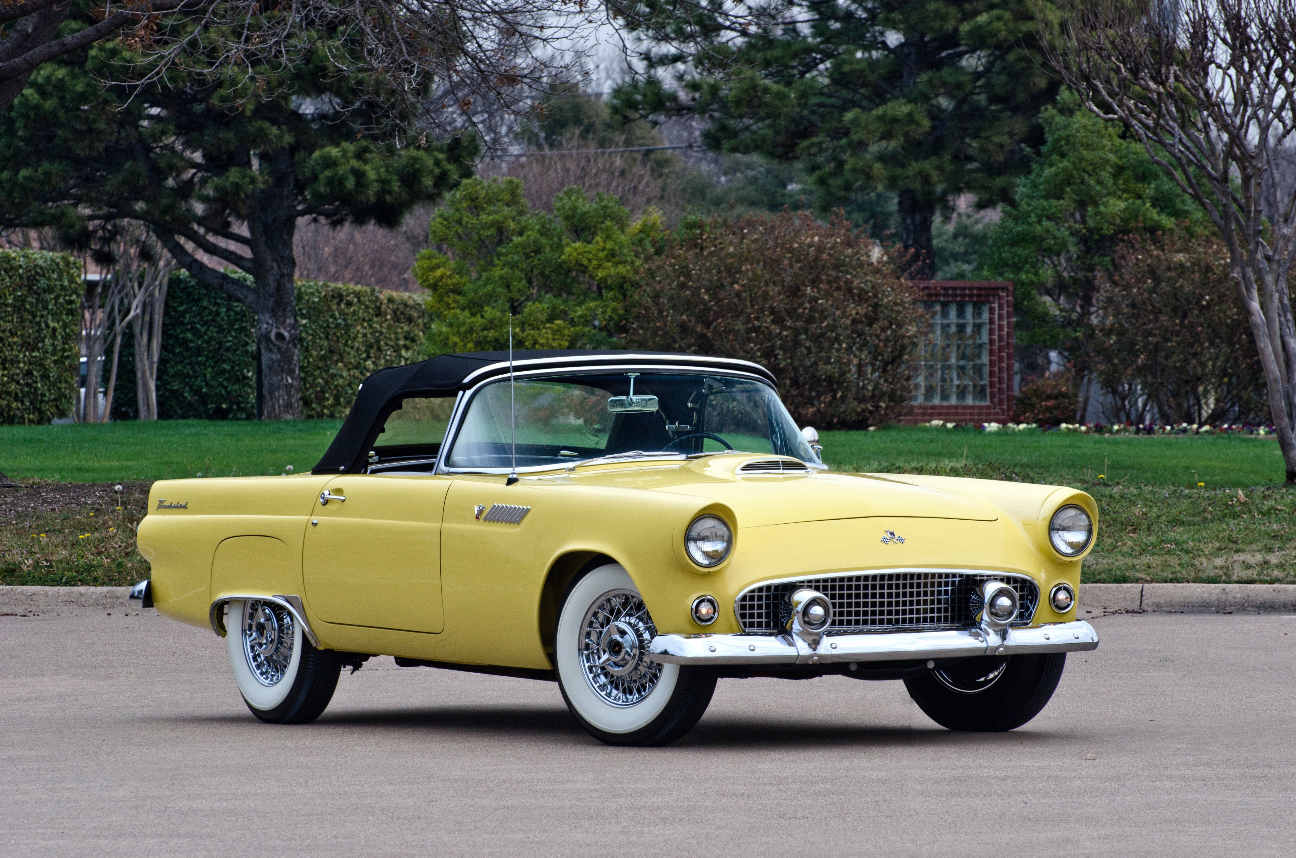 1955, Ford, Thunderbird, Convertible, Muscle, Classic, Usa, 4200x2780 03 Wallpaper