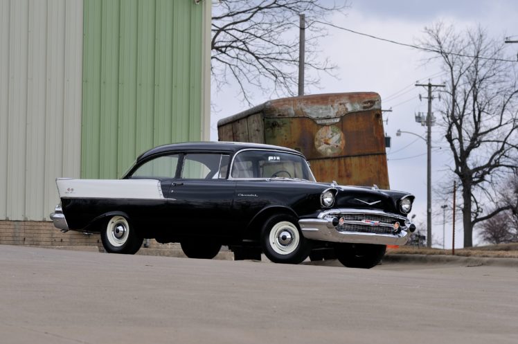 1957, Chevrolet, 150, Sedan, Muscle, Classic, Usa, 4200×2780 01 HD Wallpaper Desktop Background