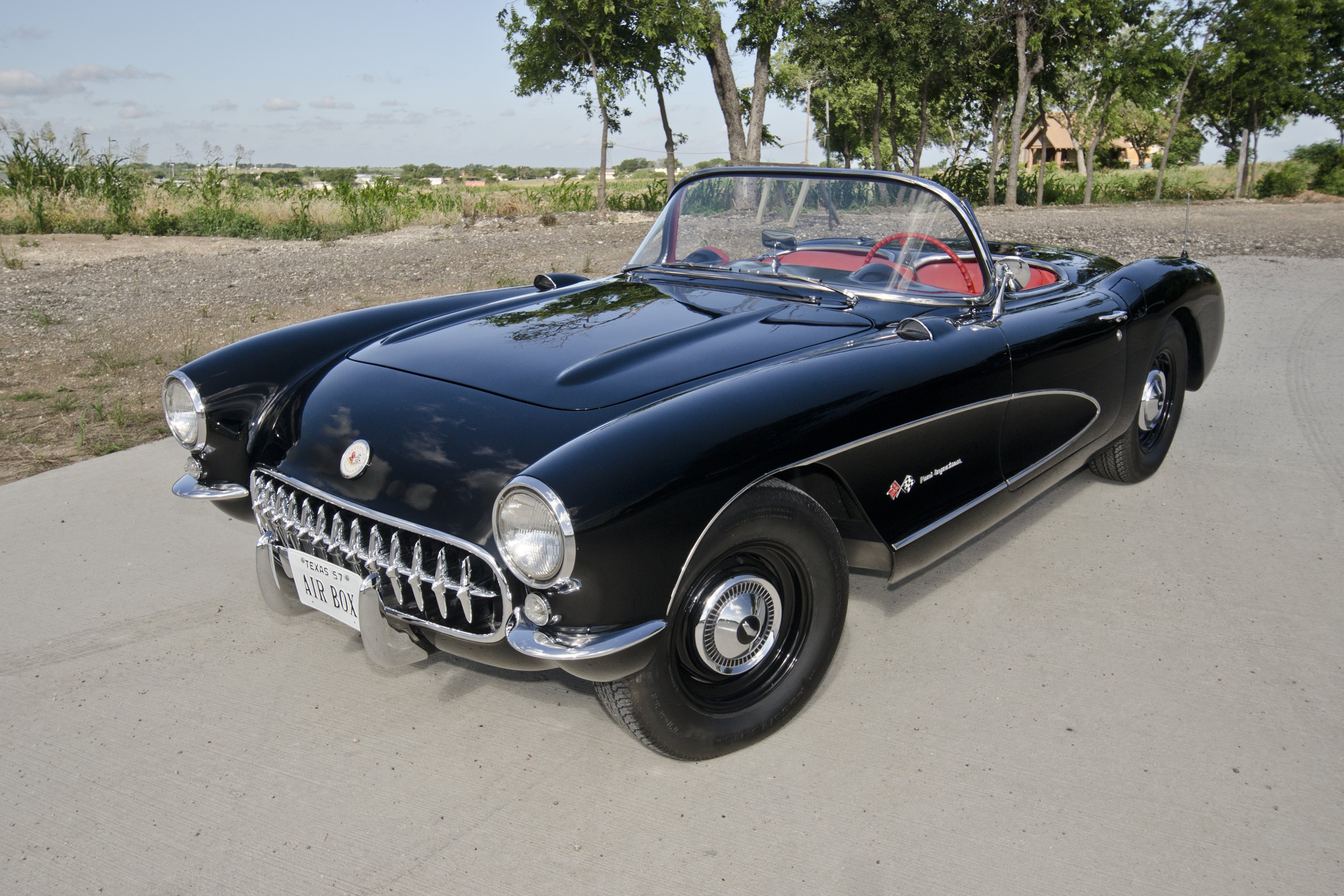 1957, Chevrolet, Corvette, Convertible, Airbox, Muscle, Classic, Usa, 4200x2800 01 Wallpaper