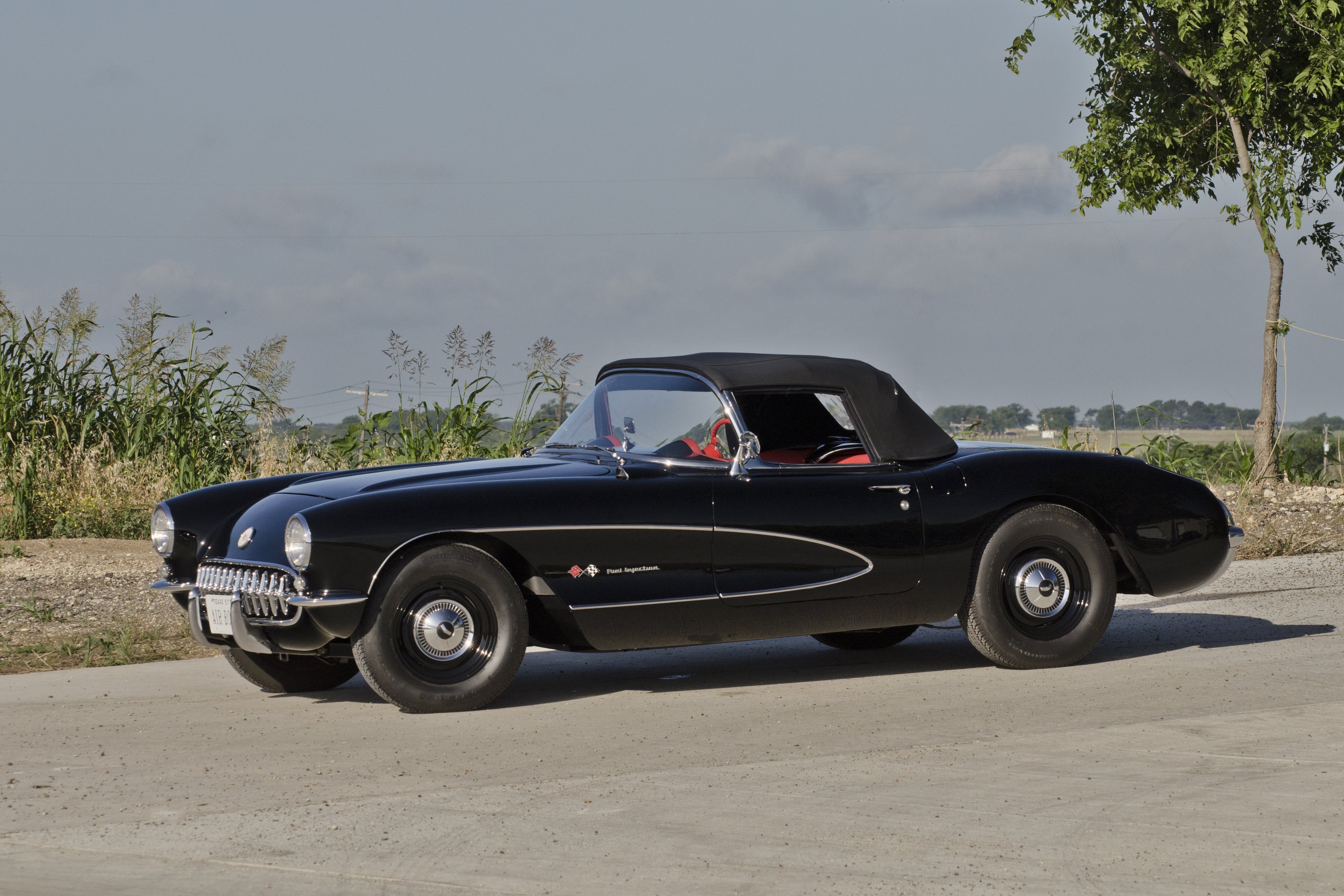 1957, Chevrolet, Corvette, Convertible, Airbox, Muscle, Classic, Usa, 4200x2800 03 Wallpaper