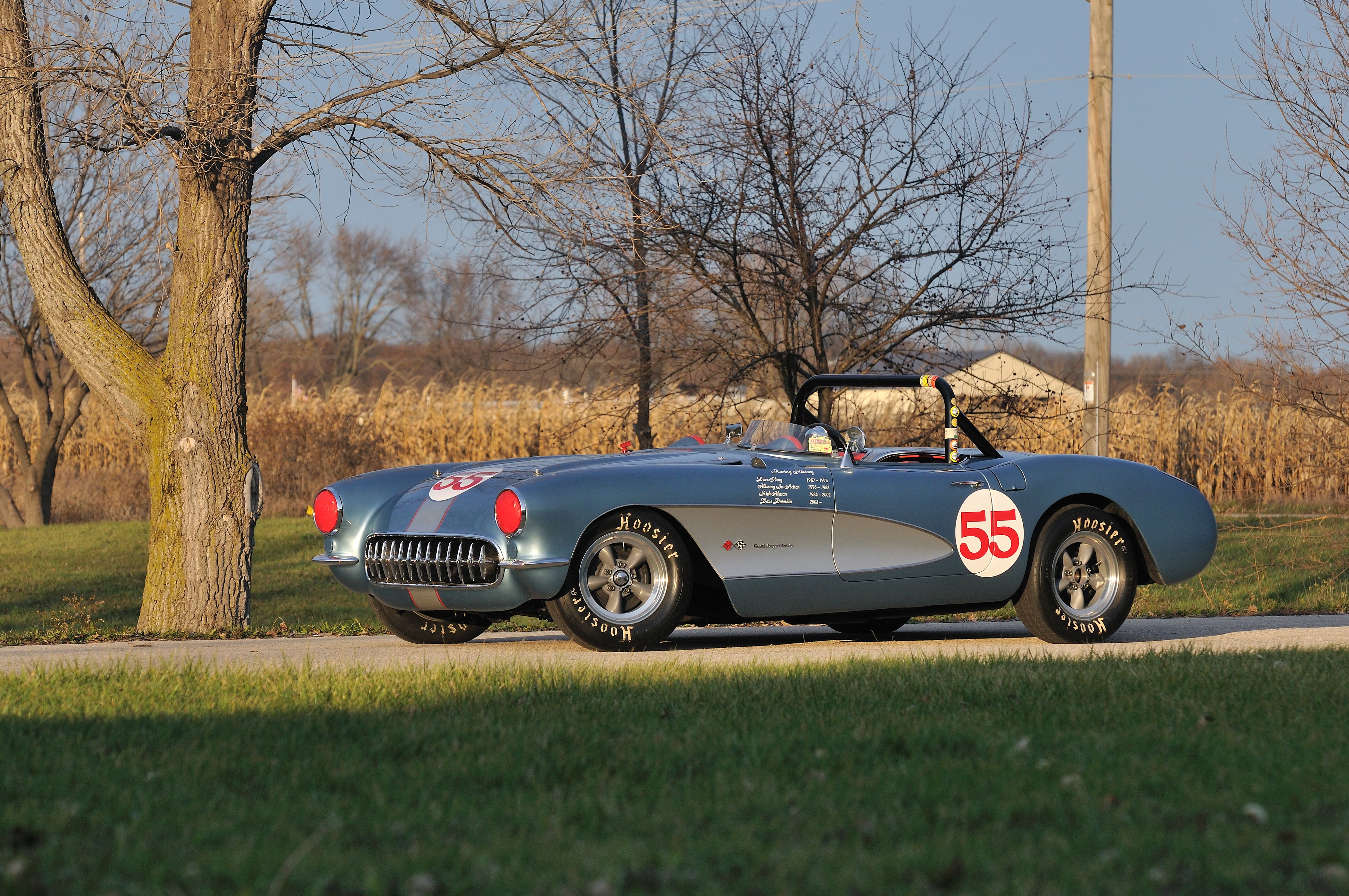 1957, Chevrolet, Corvette, Convertible, Race, Car, Classic, Usa, 4200x2780 03 Wallpaper