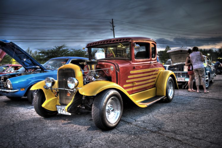 1930, Ford, Modela, 5window, Coupe, Hotrod, Hot, Rod, Street, Streetrod, Usa, 3885×2600 01 HD Wallpaper Desktop Background