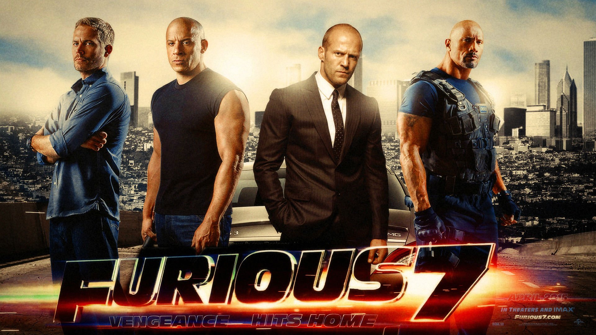 fast, Furious, 7, Action, Thriller, Race, Racing, Crime, Ff7, 1ff7, Poster Wallpaper