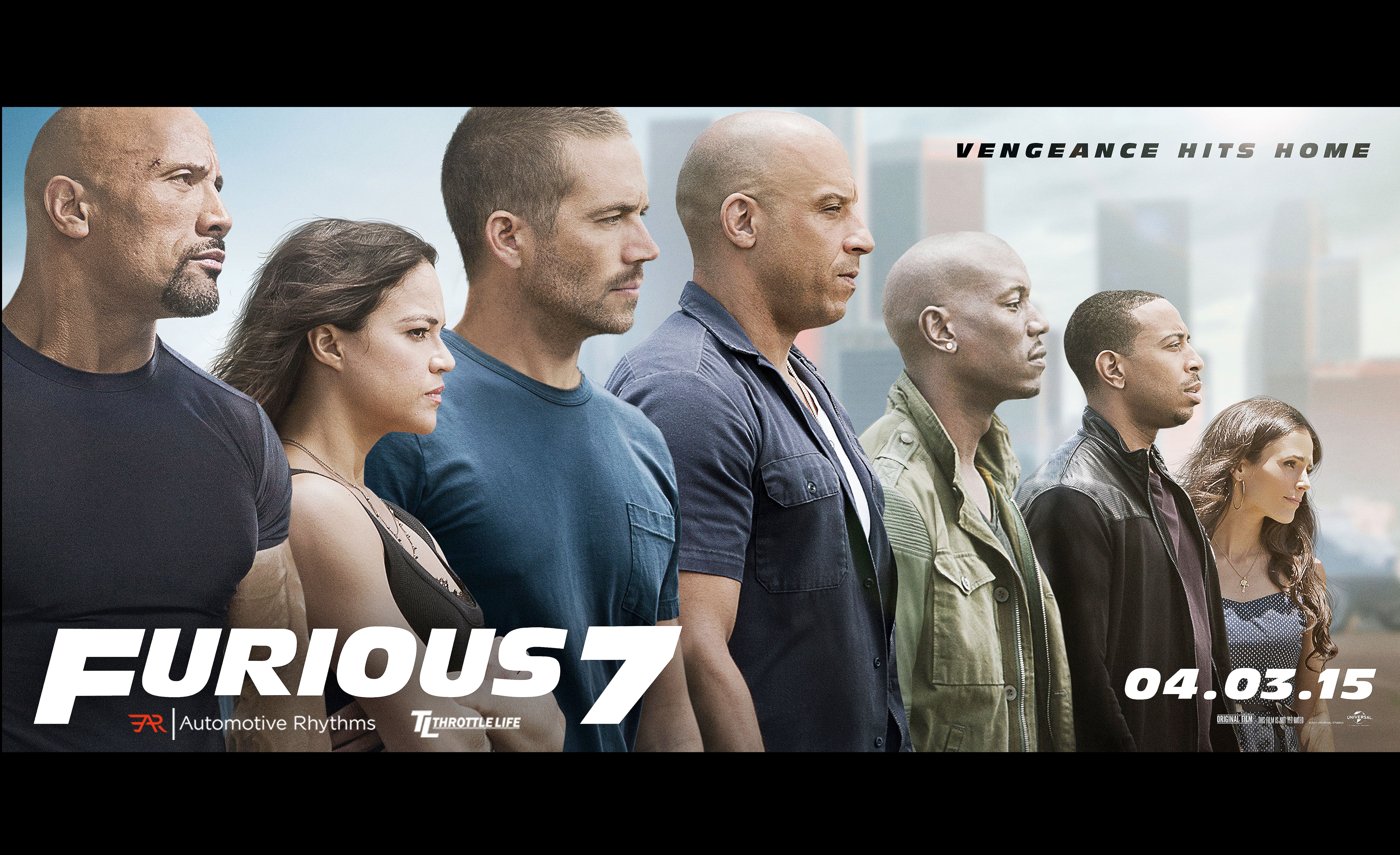 fast, Furious, 7, Action, Thriller, Race, Racing, Crime, Ff7, 1ff7, Poster Wallpaper