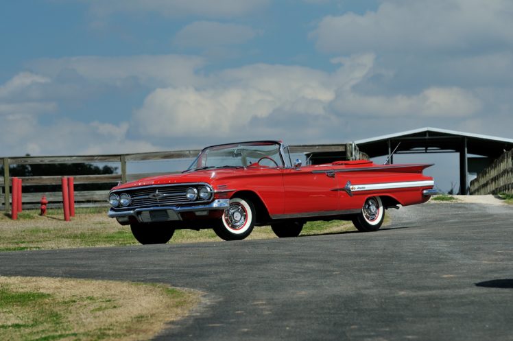 1960, Chevrolet, Impala, Convertible, Classic, Old, Retro, Usa ...