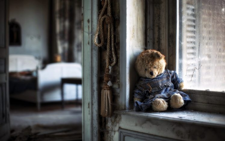 teddy, Bear, Sad, Lonely, Windows, House, Poor, Life, Alone, Bedroom, Emotions HD Wallpaper Desktop Background