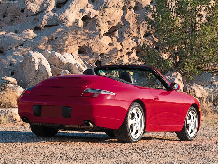 porsche, 911, Carrera, Cabriolet, 2001, Cars, Red HD Wallpaper Desktop Background