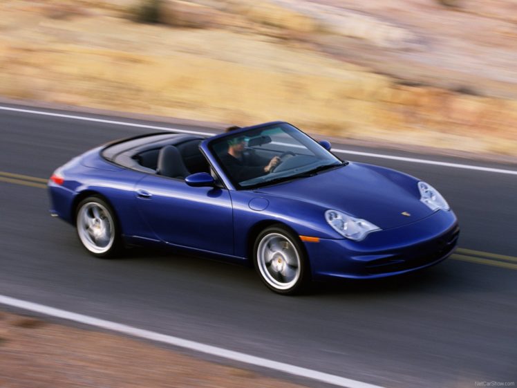 porsche, 911, Carrera, Convertible, Cabriolet, Cars, 2003 HD Wallpaper Desktop Background