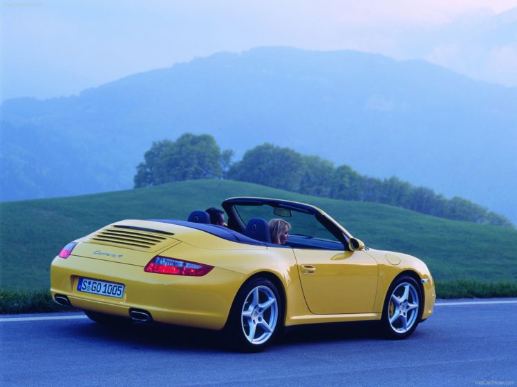 porsche, 911, Carrera, 4, Cabriolet, Convertible, Cars, 2006 HD Wallpaper Desktop Background