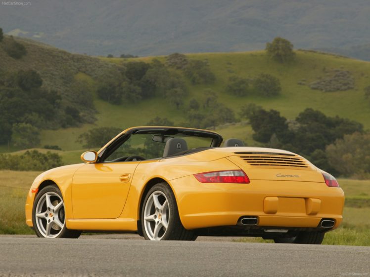porsche, 911, Carrera, Cabriolet, Convertible, Cars, 2006 HD Wallpaper Desktop Background