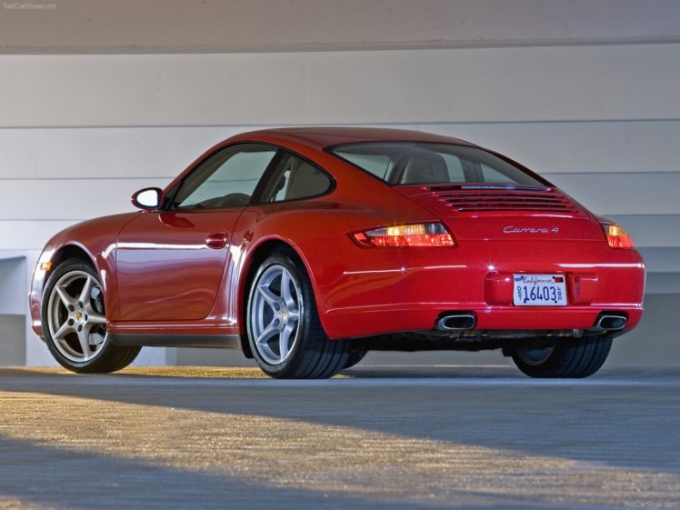 porsche, 911, Carrera, 4, Coupe, Cars, 2007 HD Wallpaper Desktop Background
