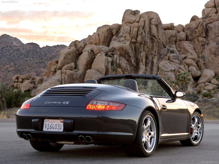 porsche, 911, Carrera, 4s, Cabriolet, Convertible, Cars, 2007 HD Wallpaper Desktop Background