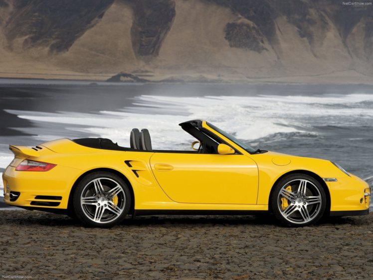 porsche, 911, Turbo, Cabriolet, Convertible, Cars, 2008 HD Wallpaper Desktop Background