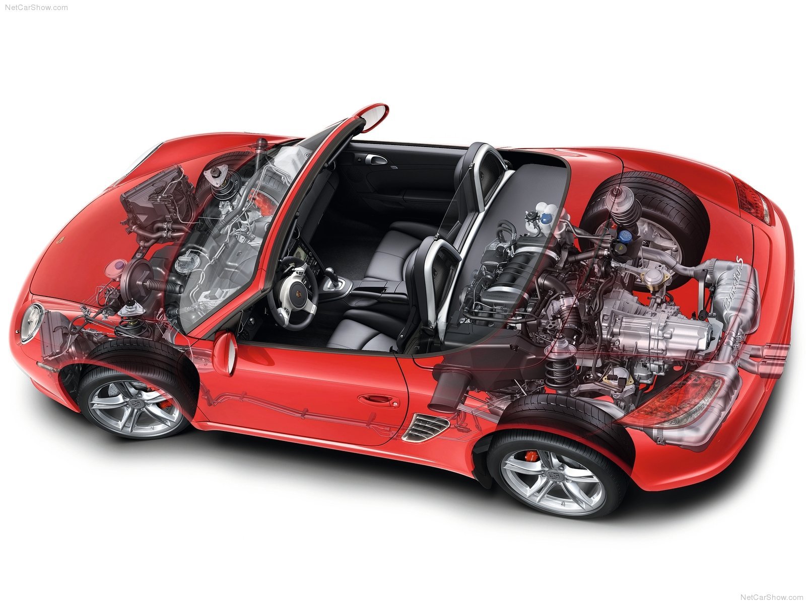 porsche, Boxster, S, Cars, 2009, Technical Wallpaper