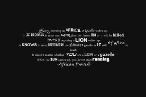 running, African, Proverb