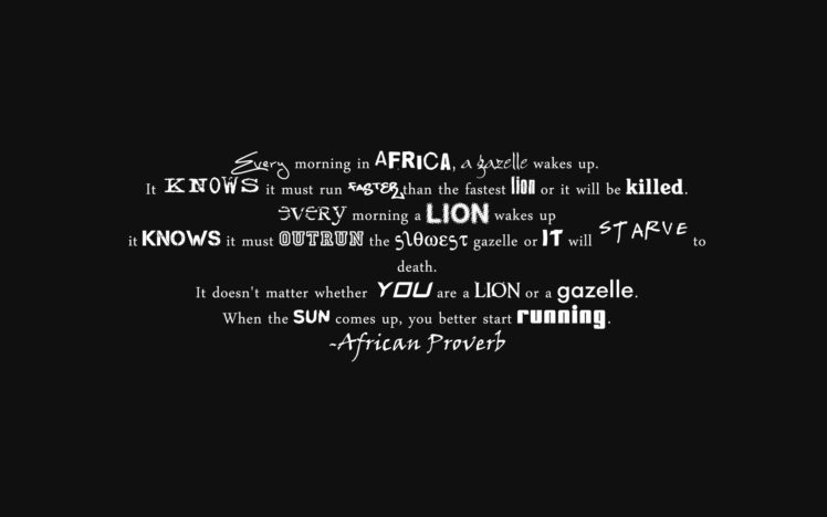 running, African, Proverb HD Wallpaper Desktop Background
