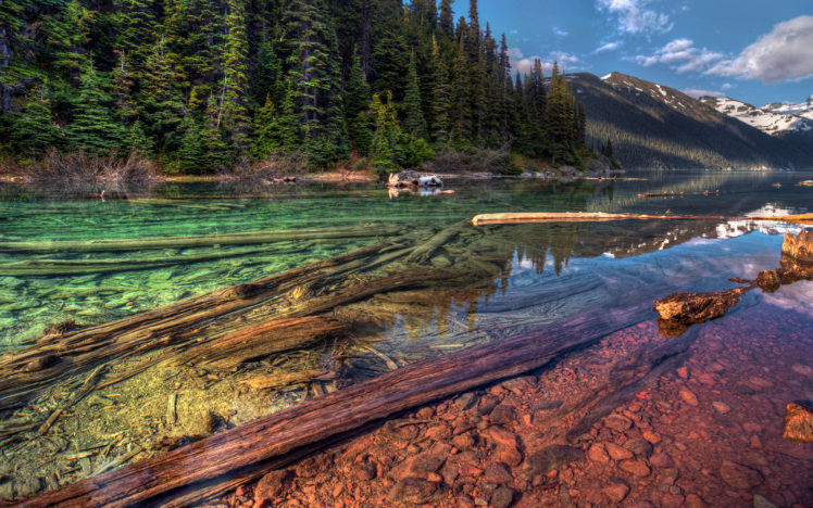 mountain, Lake, Forest, Landscape HD Wallpaper Desktop Background