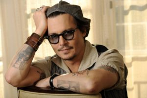 johnny, Depp, Actor, Americano, Tatuado