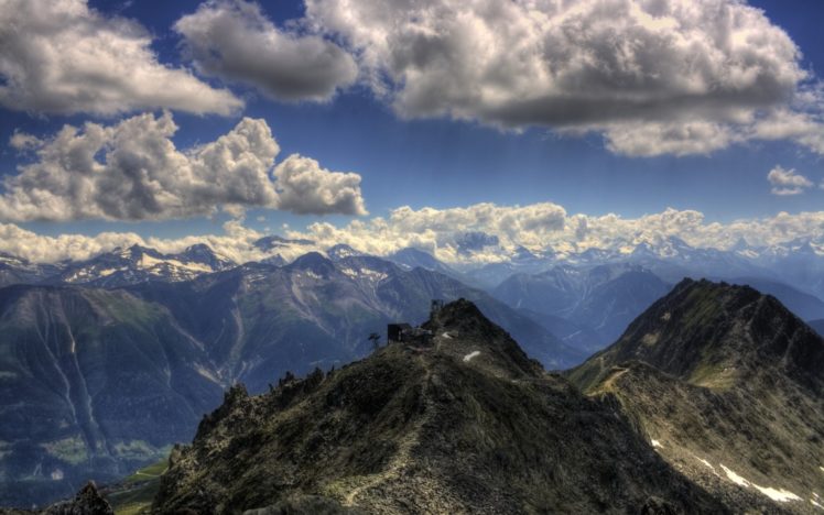 nature, Landscapes, Clouds, Mountains, Sky HD Wallpaper Desktop Background