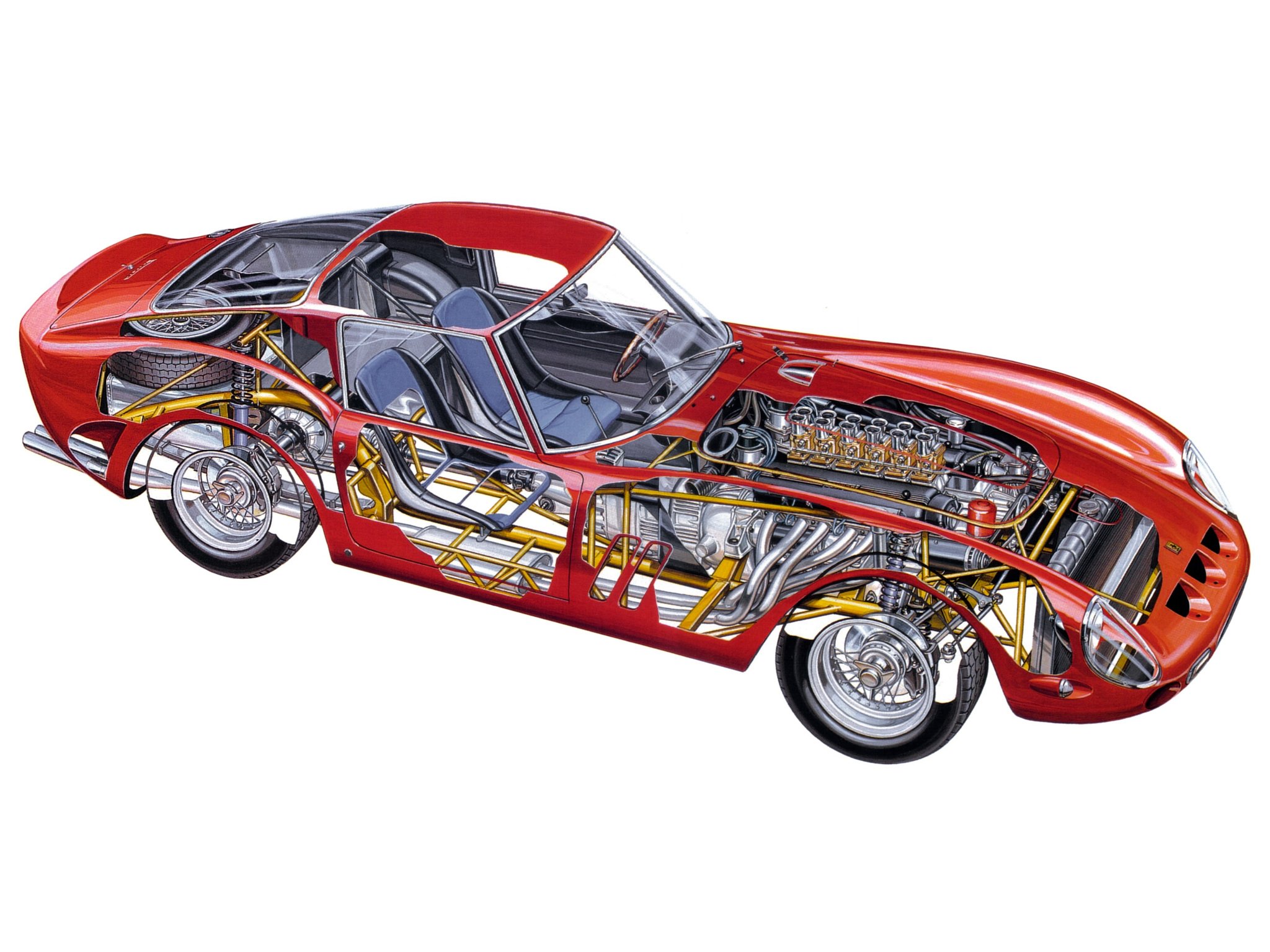ferrari, 250, Gto, 1962, Cars, Technical Wallpaper