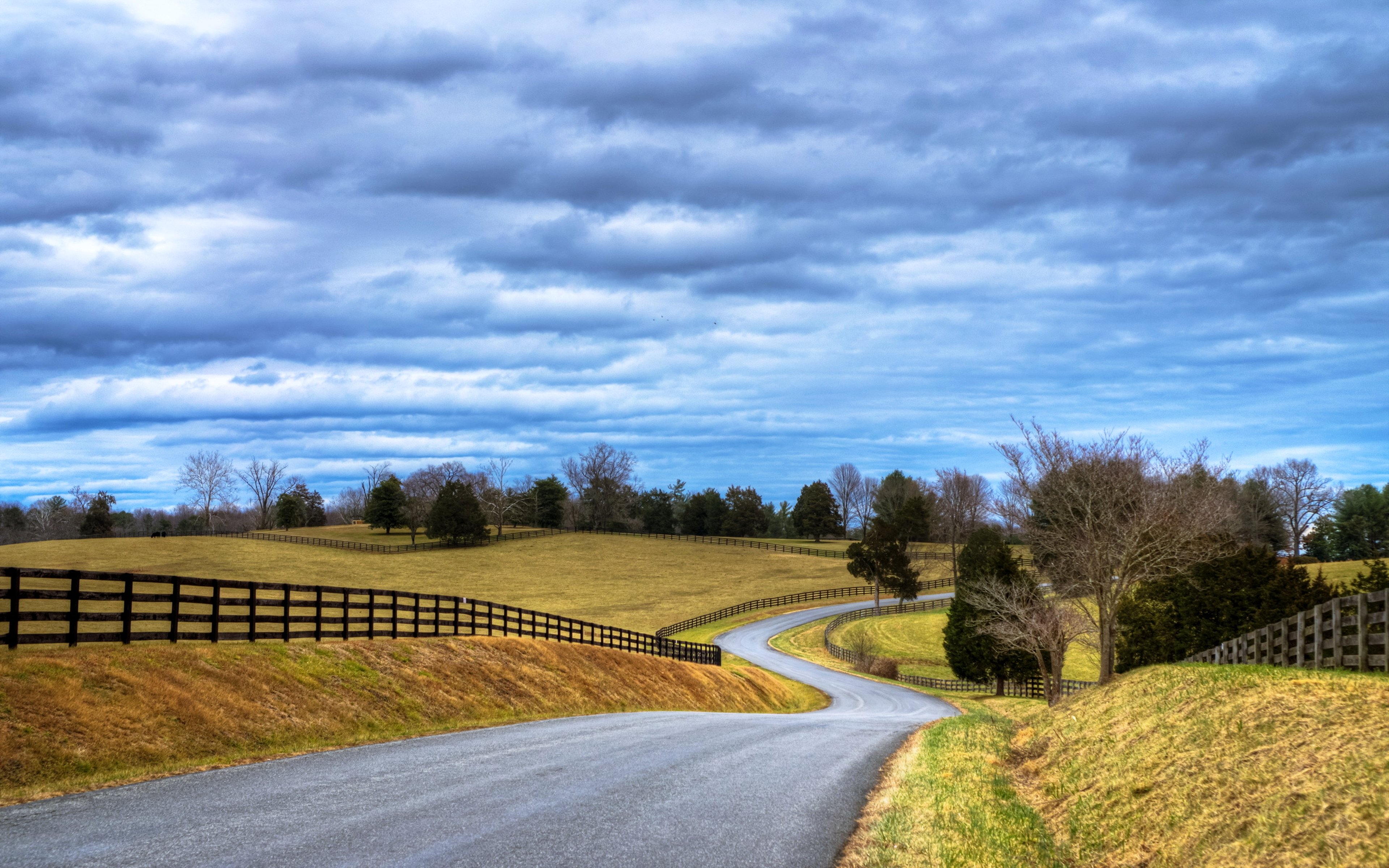 road, Way, Path, Fields, Landscapes, Nature, Countryside, Town, Trees