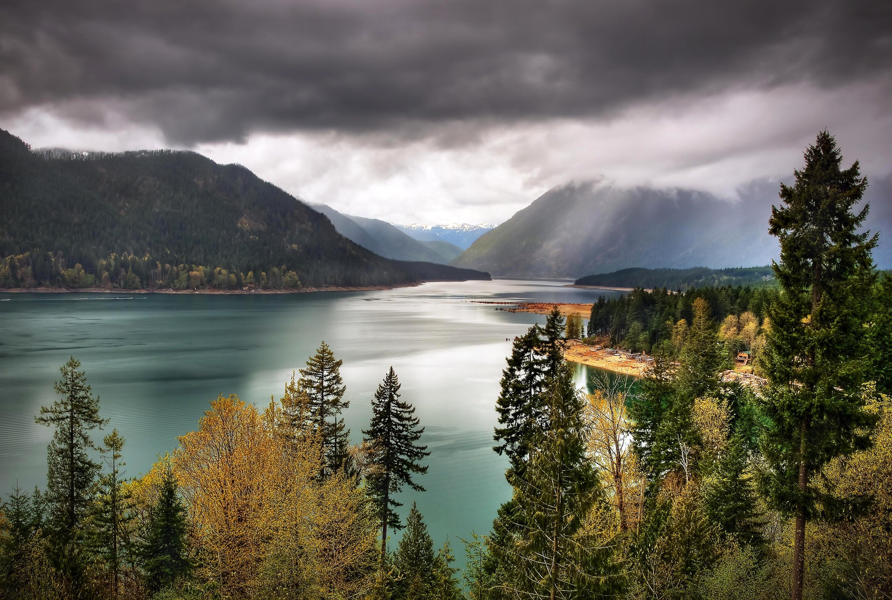 sky, Olympic, National, Park, Lake, Usa, Washington Wallpaper