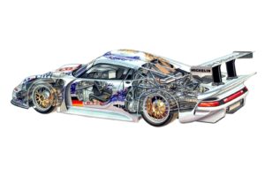 porsche, 911, Gt1, Cars, Racecars, Technical