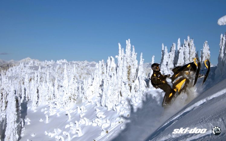 ski doo, Snowmobile, Sled, Ski, Doo, Winter, Snow, Extreme HD Wallpaper Desktop Background