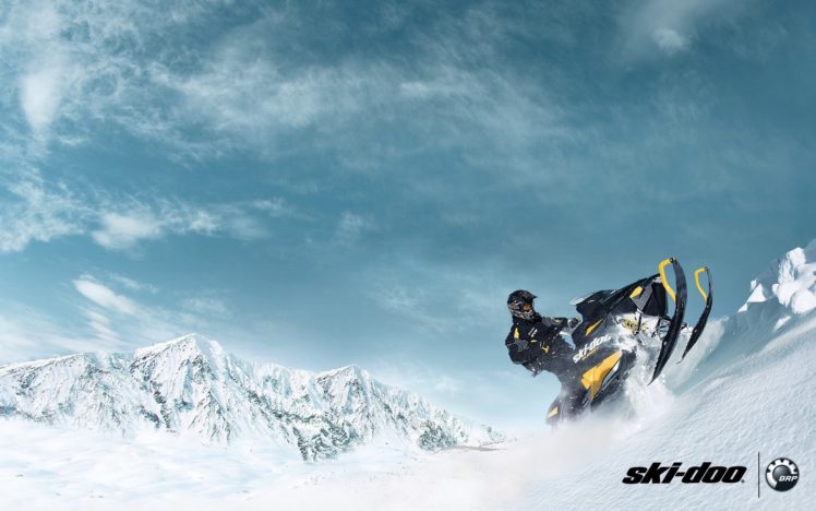 ski doo, Snowmobile, Sled, Ski, Doo, Winter, Snow, Extreme HD Wallpaper Desktop Background