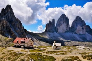 lavaredo, Paterno, Italy, Mountains, Landscapes, Earth, Nature, Houses, Countryside, Clouds, Sky, Traveling, Trips, People, High