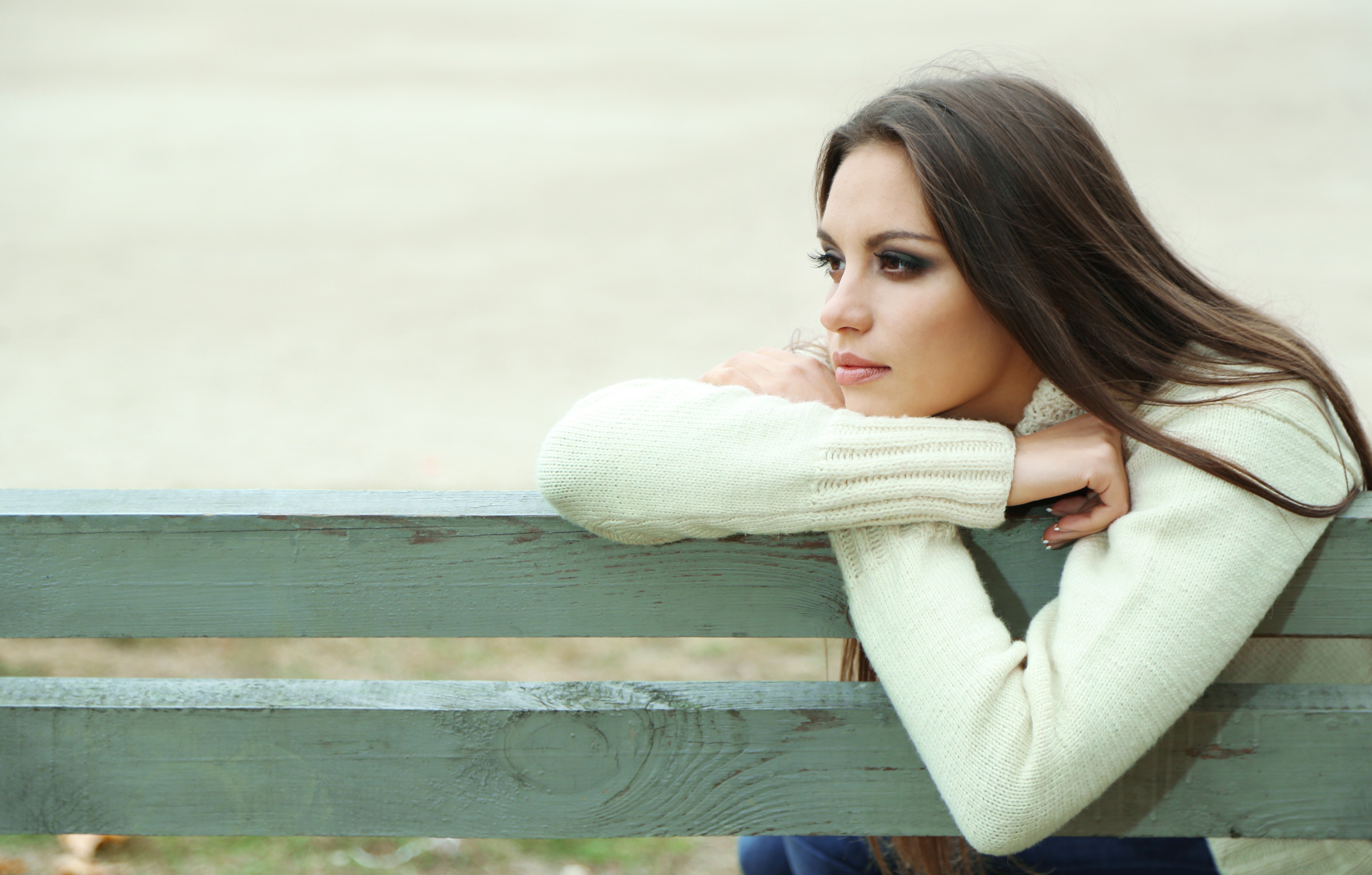 lonely, Mood, Sad, Alone, Sadness, Emotion, People, Loneliness, Solitude, Sorrow, Girl, Babe, Bench Wallpaper