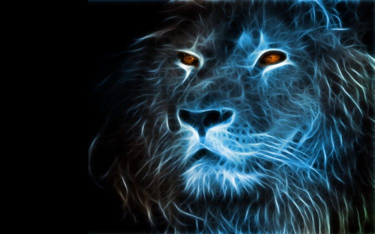 lion, Lions, Predator, Carnivore, Cat, Cats, Fractal, Artwork HD Wallpaper Desktop Background