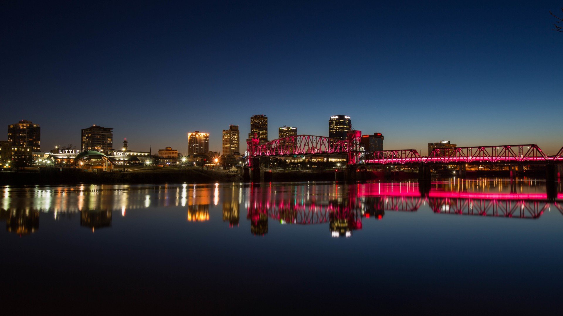 little, Rock, Arkansas, Bridge Wallpaper