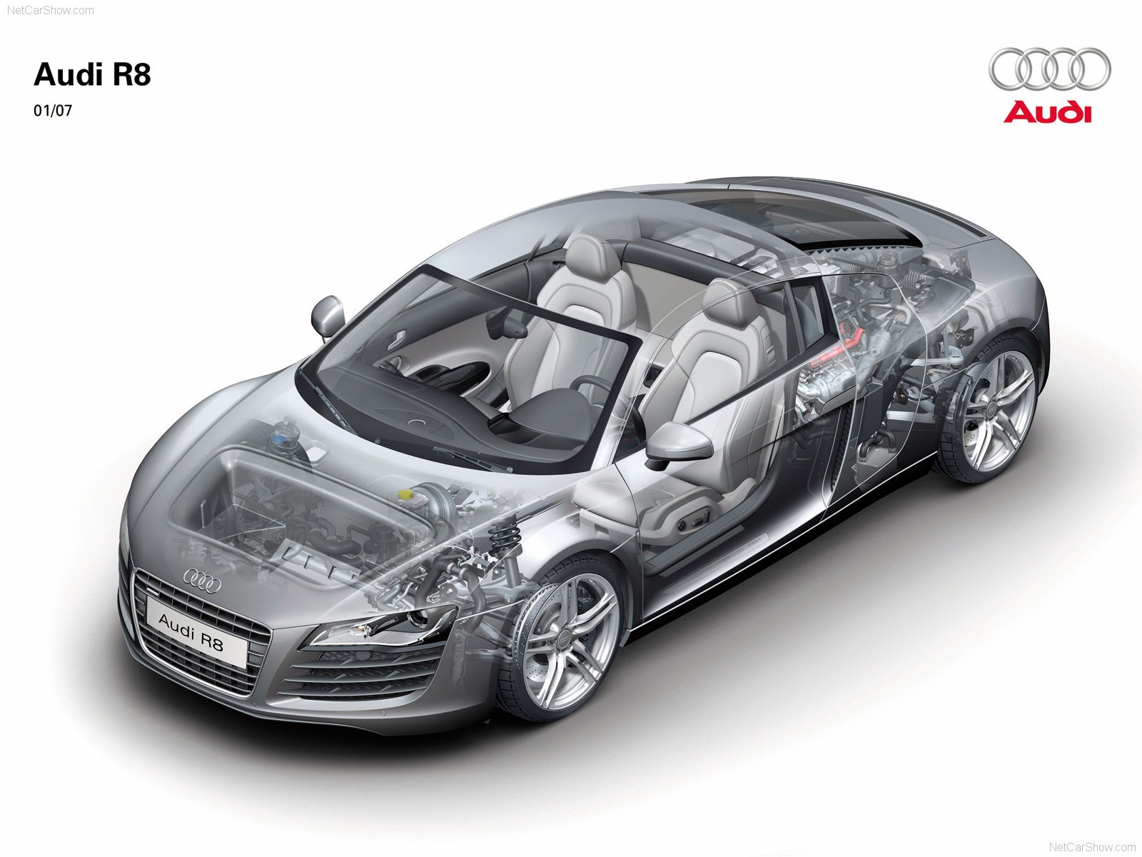 audi, R, 8, 2007, Coupe, Cars, 2007, Technical Wallpaper