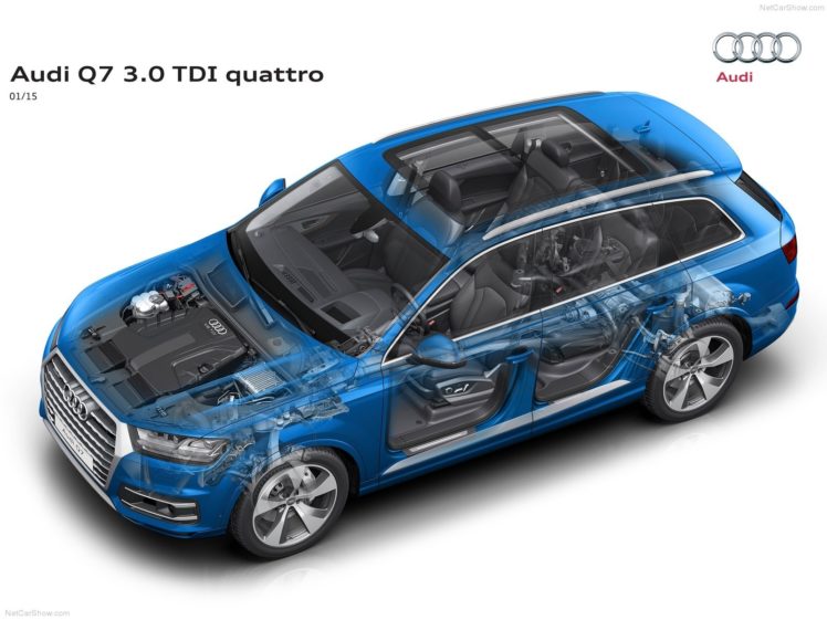 2016, Audi, Q, 7, Suv, Technical, Cars HD Wallpaper Desktop Background