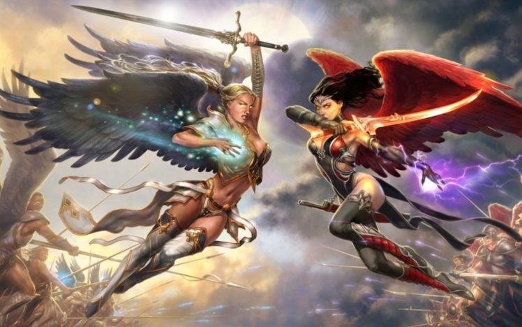 fantasy, Ange, Warrior, Artwork, Art HD Wallpaper Desktop Background