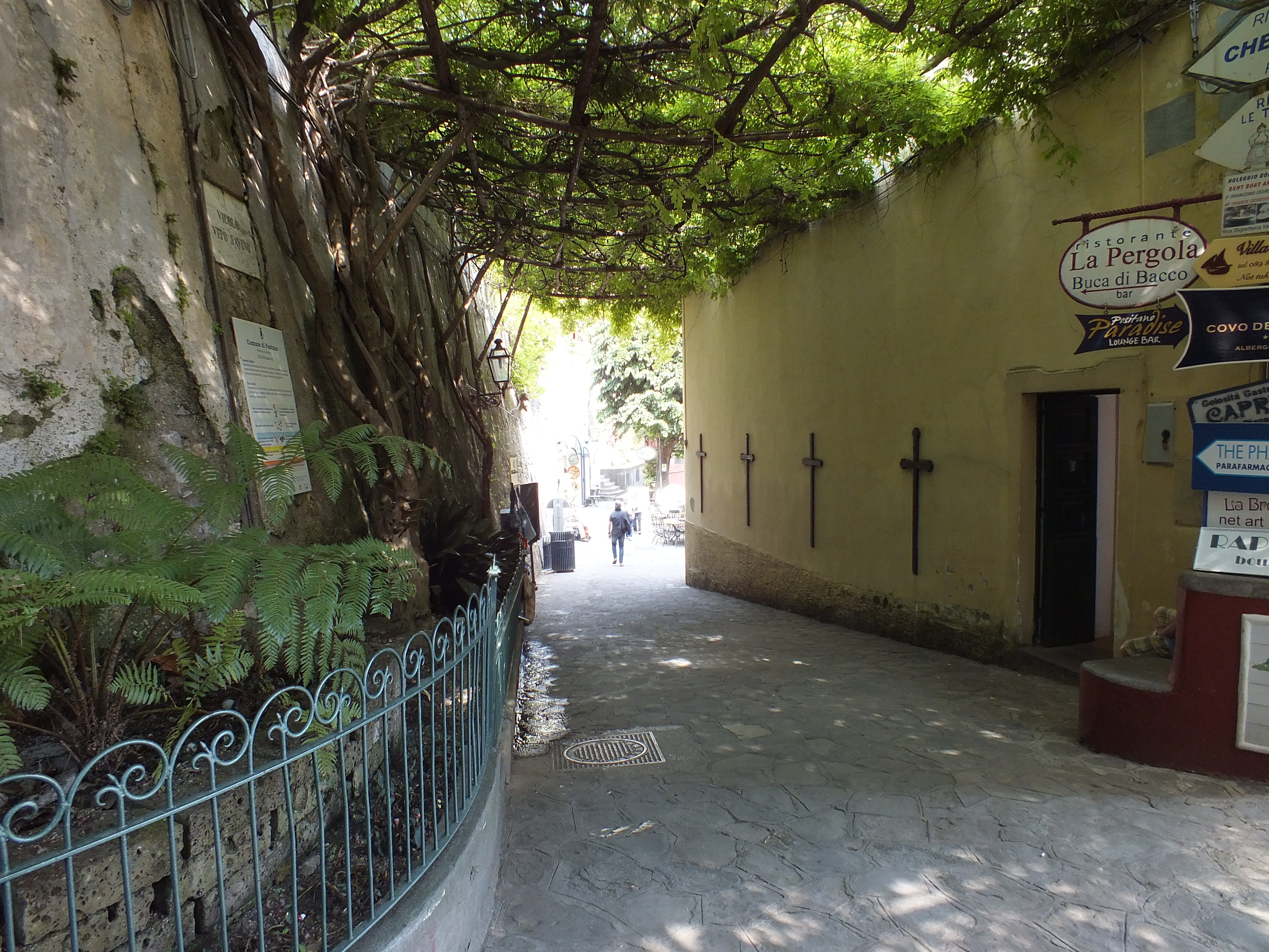 alley, Promenade, Walls, Stones, Plants, Church Wallpaper