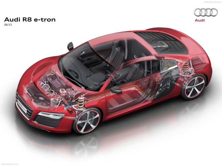 audi, R, 8, E tron, Concept, Technical, Cars, 2013 HD Wallpaper Desktop Background