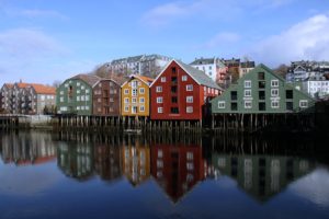 norway, Norvegia, Trondheim, Nidaros, Saar traandelag, Rita, Ottervik, Colors, Houses, City, Town, Water, Sea, Nature, Sky, Clouds, Sunny