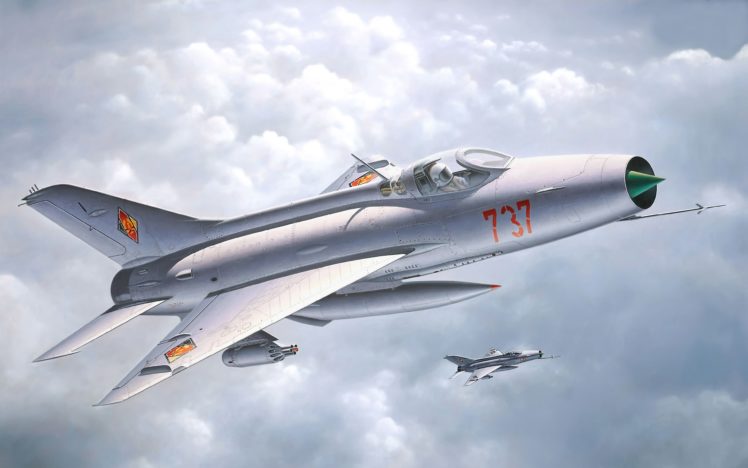 aircraft, Military, Artwork, Mig 21, Fishbed, Airforce, German, Democratic, Republic HD Wallpaper Desktop Background