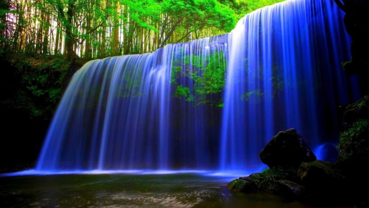 landscape, Nature, Tree, Forest, Woods, Waterfall, River HD Wallpaper Desktop Background