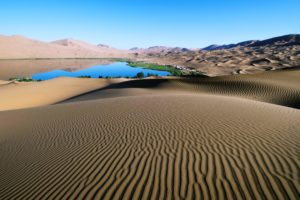 desert, Lakes, Sand, Sky, Sunny, Landscapes, Africa, Oasis, Water, Nature, Earth