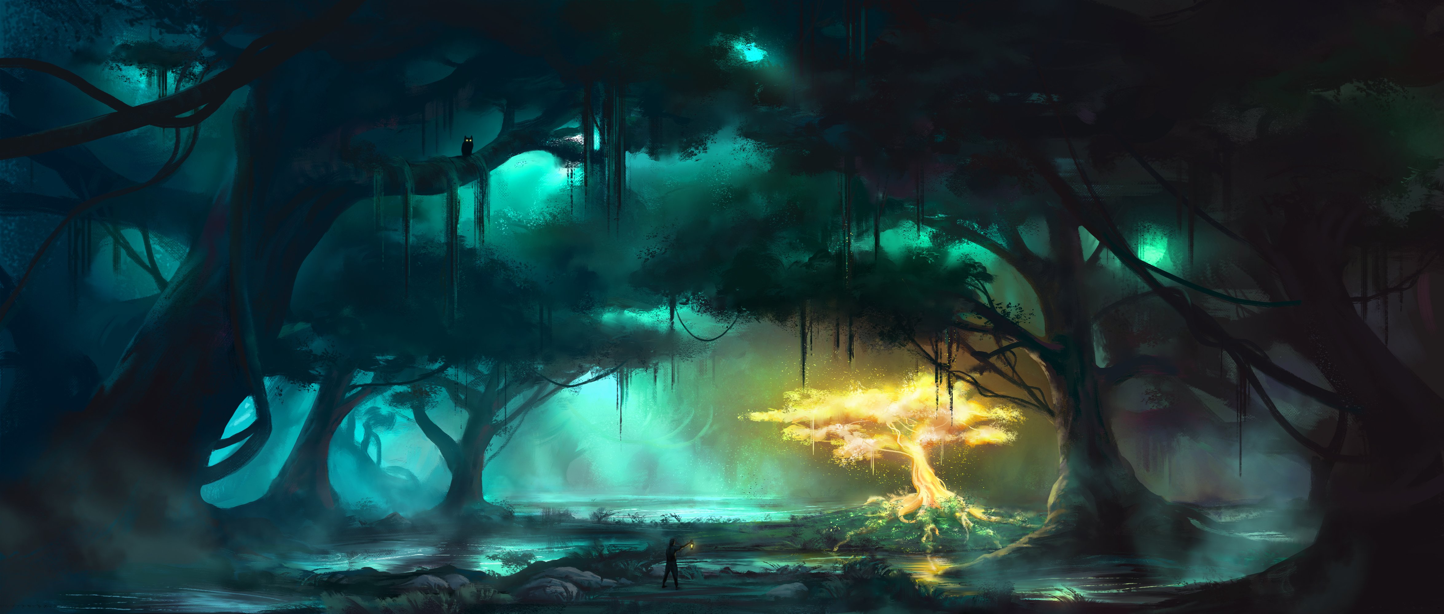 artwork, Fantasy, Magical, Art, Forest, Tree, Landscape, Nature, Magic Wallpaper