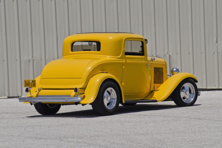 1932, Ford, 3window, Coupe, Streetrod, Hotrod, Street, Rod, Hot, Yellow, Usa, 4500×3000 02 HD Wallpaper Desktop Background
