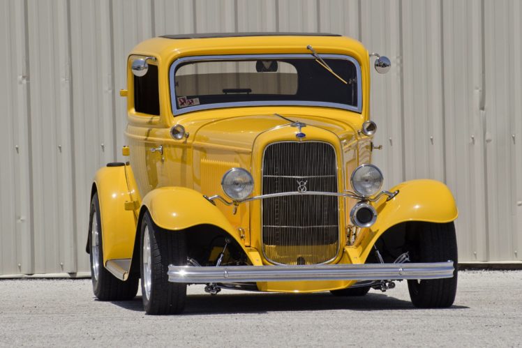 1932, Ford, 3window, Coupe, Streetrod, Hotrod, Street, Rod, Hot, Yellow, Usa, 4500×3000 04 HD Wallpaper Desktop Background